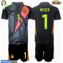 Deutschland Manuel Neuer #1 Torwart Heimtrikotsatz Kinder EM 2024 Kurzarm (+ Kurze Hosen)